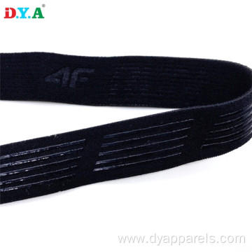 Embossing silicone Backed Jacquard Waistband Elastic Band